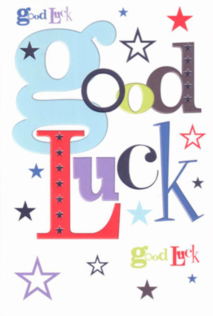 There's an undeniable vibrancy and warmth in this luck-themed card, reminiscent of Beddington's own friendly character. The phrase 'Good Luck' springs from the page in jubilant, mismatched lettering-wide strokes of pastel blue, sleek lines in deep black, and exuberant curlicues in festive reds and purples. Each letter seems to cheer in its own unique way, mimicking the cheerful camaraderie found at local markets or bustling with laughter at family gatherings. Any gap between words is filled with confetti-like stars, splashed in navy, emerald, lemon-lime, and gentle plum, with their placement echoing wishes cast beneath the open skies of Beddington Park. The pure white background feels fresh and modern, allowing every hue and playful font to breathe and come alive. Running your hand over the flawlessly smooth card stock brings a quiet joy, as comforting as the soft petals in a hand-tied bouquet from a trusted local florist. Designed for gifting when someone steps into the unknown-a new school term, a local performance, or a bright new job-this card is a celebration itself, offering not only best wishes but also the warmth and proud encouragement that defines the Beddington community.